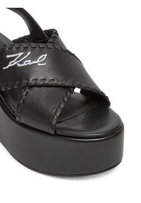 Karl Lagerfeld - KARL LAGERFELD Sandały Wendy KL33372 Czarny. Kolor: czarny. Materiał: skóra #5