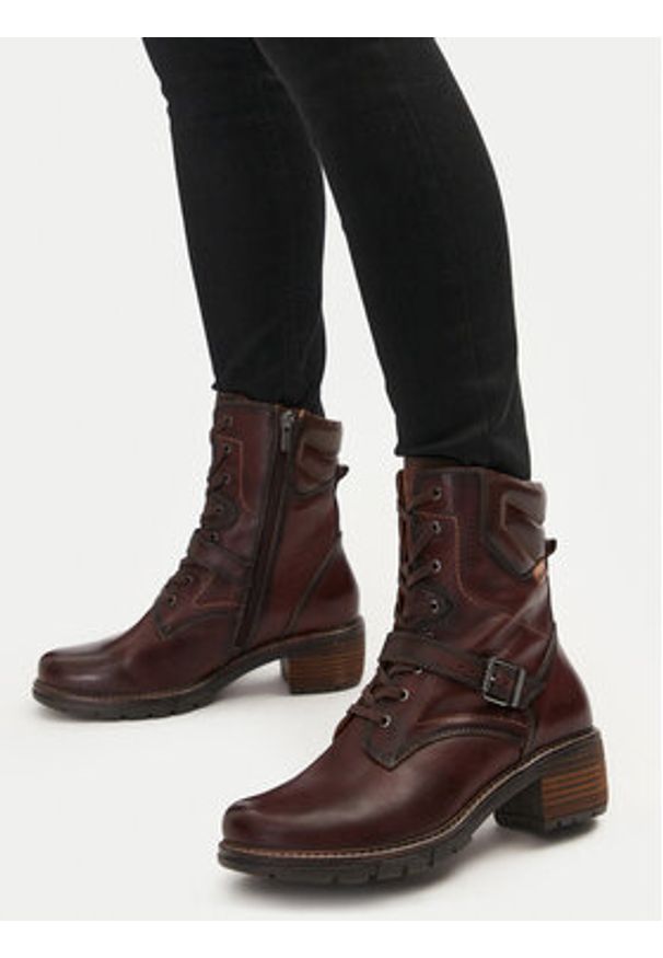 Pikolinos Trzewiki W1T-8675C1 Brązowy. Kolor: brązowy. Materiał: skóra