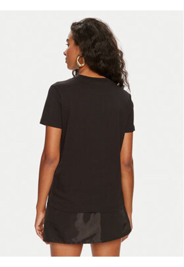 Versace Jeans Couture T-Shirt 76HAHG03 Czarny Regular Fit. Kolor: czarny. Materiał: bawełna
