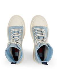 Tommy Jeans Trampki Foxing Denim Boot EN0EN02348 Niebieski. Kolor: niebieski. Materiał: materiał