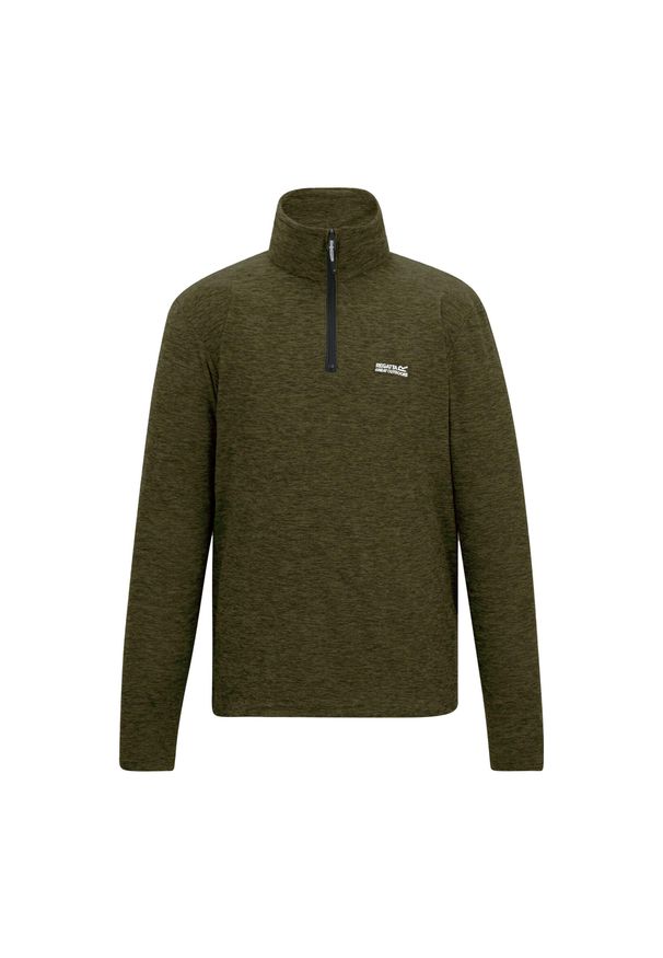 Regatta - Bluza Polarowa Męska Melanżowy Suwak Do Połowy Thompson. Kolor: zielony. Materiał: polar. Wzór: melanż. Styl: sportowy. Sport: turystyka piesza