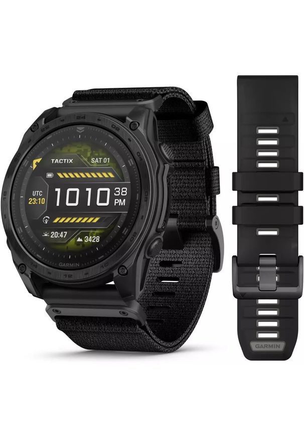 GARMIN - Zegarek sportowy Garmin Tactix 8 AMOLED Czarny. Kolor: czarny. Styl: sportowy