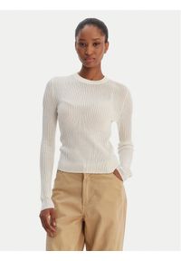 Hugo - HUGO Sweter Somya_B 50554221 Beżowy Slim Fit. Kolor: beżowy. Materiał: wiskoza #1