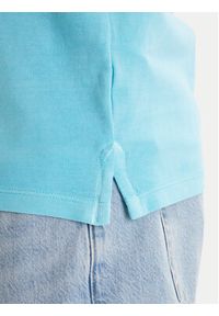 Guess Polo F6GP03 K9WF1 Turkusowy Slim Fit. Typ kołnierza: polo. Kolor: turkusowy. Materiał: bawełna #4