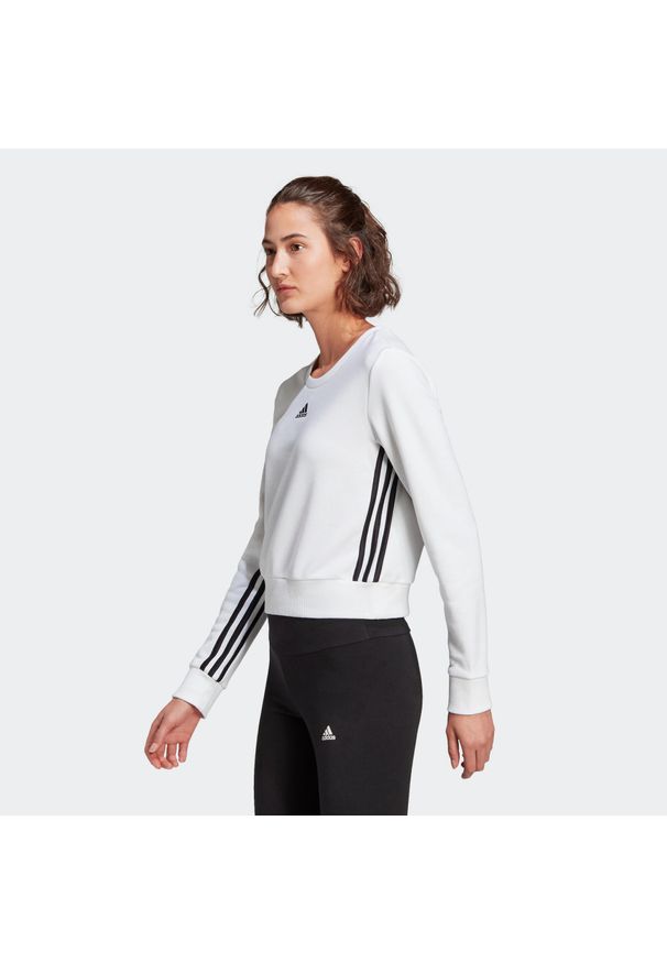 Adidas - Bluza krótka fitness. Materiał: bawełna, poliester, wiskoza. Długość: krótkie. Sport: fitness