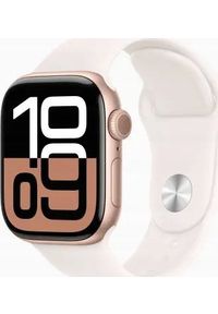 APPLE - Smartwatch Apple Apple Watch Series 10 OLED 42 mm Cyfrowy 374 x 446 px Ekran dotykowy Złoto różowe Wi-Fi GPS. Rodzaj zegarka: smartwatch. Kolor: wielokolorowy, różowy, złoty #1