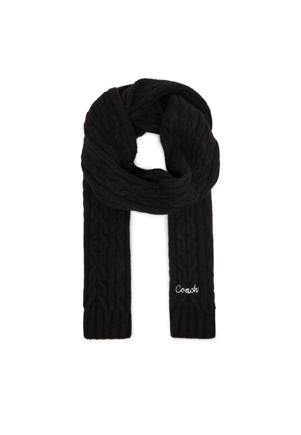 Coach Szalik CCL89 Czarny. Kolor: czarny. Materiał: poliester