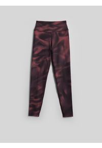 4f - 4F Legginsy treningowe szybkoschnące damskie - brązowe XL. Stan: podwyższony. Kolor: brązowy. Wzór: gładki. Sport: fitness #1