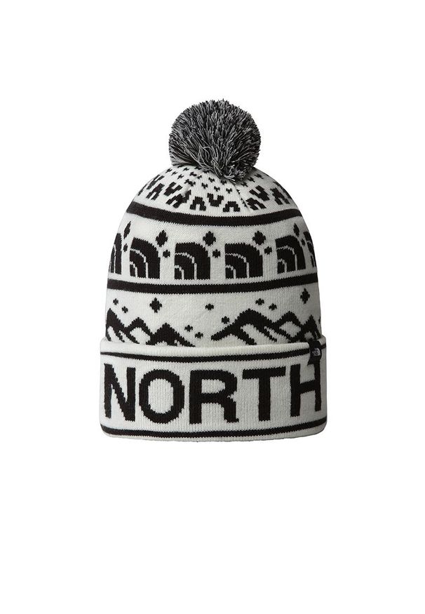 Czapka The North Face Ski Tuke Beanie 0A4SIEQ4C1 - biała. Kolor: biały. Materiał: akryl, dzianina, nylon, elastan. Styl: retro, klasyczny