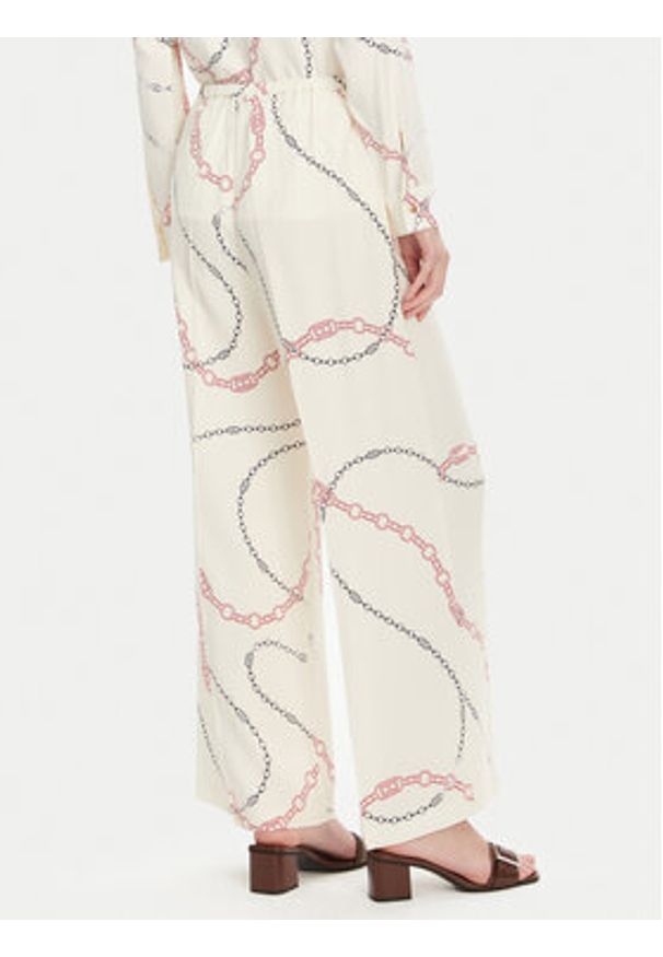 TOMMY HILFIGER - Tommy Hilfiger Spodnie materiałowe Soft Viscose Woven Pants WW0WW44542 Biały Relaxed Fit. Kolor: biały. Materiał: syntetyk