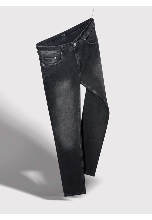 Pako Lorente - PAKO LORENTE – Szare jeansowe spodnie męskie. Okazja: na co dzień. Kolor: szary. Materiał: jeans. Długość: długie. Styl: casual