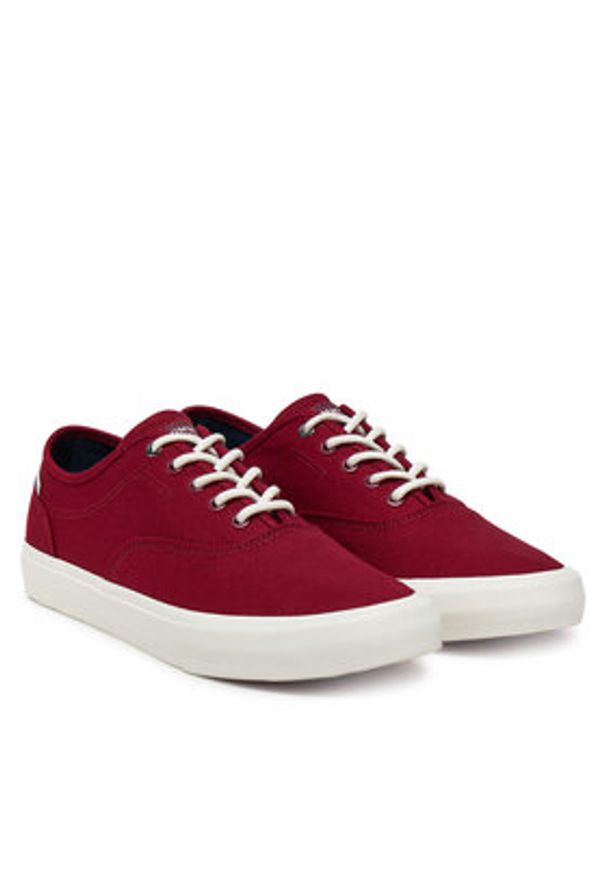 TOMMY HILFIGER - Tommy Hilfiger Tenisówki Hi Vulc Oxford Twill FM0FM05400 Czerwony. Kolor: czerwony. Materiał: materiał