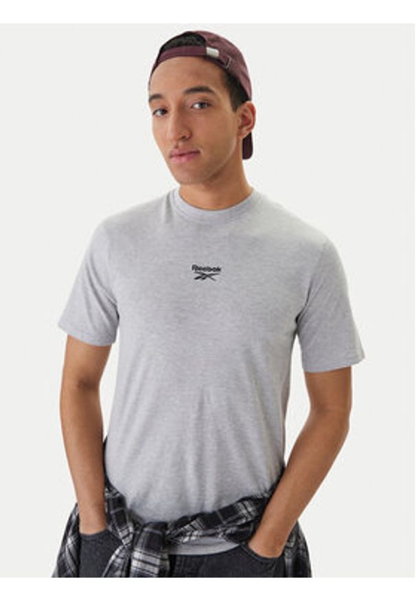 Reebok T-Shirt Branagan RK25561CCM Szary Regular Fit. Kolor: szary. Materiał: bawełna