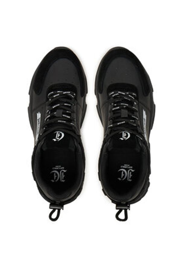 Just Cavalli Sneakersy 79QA3SH1 Czarny. Kolor: czarny. Materiał: skóra