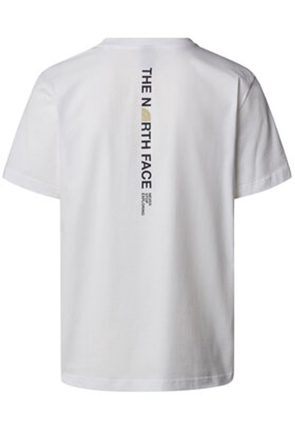 The North Face T-Shirt Vertical NF0A8EE7 Biały Regular Fit. Kolor: biały. Materiał: bawełna