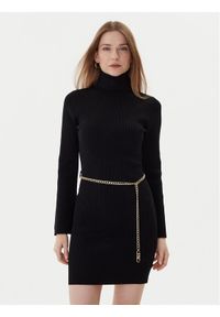 MICHAEL Michael Kors Sukienka dzianinowa MF583C633D Czarny Regular Fit. Kolor: czarny. Materiał: wiskoza