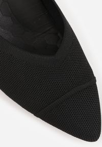 Born2be - Czarne Czółenka VICES na Stożkowym Obcasie Jennibelle. Nosek buta: otwarty. Kolor: czarny. Materiał: skóra, materiał. Obcas: na obcasie. Styl: klasyczny. Wysokość obcasa: średni #9