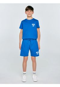 Big-Star - Szorty chłopięce dresowe ciemnoniebieskie Baron 402. Okazja: na co dzień. Kolor: niebieski. Materiał: dresówka. Wzór: nadruk, aplikacja. Styl: sportowy, casual, młodzieżowy #3