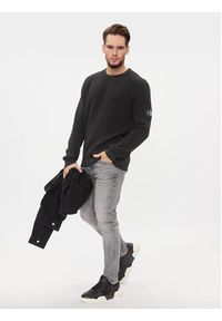 Calvin Klein Jeans Sweter J30J323989 Czarny Regular Fit. Kolor: czarny. Materiał: bawełna