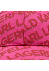 Karl Lagerfeld - KARL LAGERFELD Czapka z daszkiem 231W3415 Różowy. Kolor: różowy. Materiał: bawełna