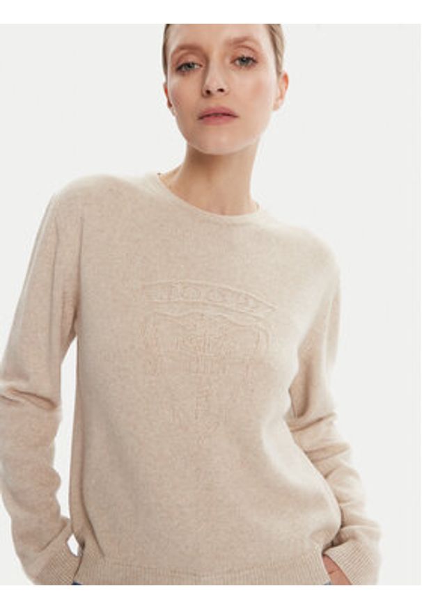 JOOP! Sweter 58 253KN58Kumo 30047489 Beżowy Loose Fit. Kolor: beżowy. Materiał: syntetyk, wiskoza