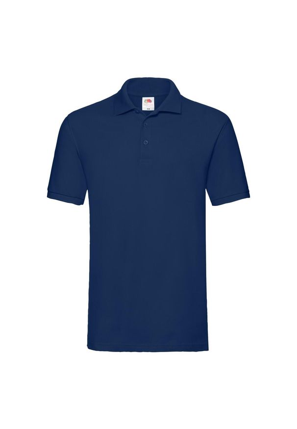 FRUIT OF THE LOOM - Męska Koszulka Polo Premium. Typ kołnierza: polo. Kolor: niebieski