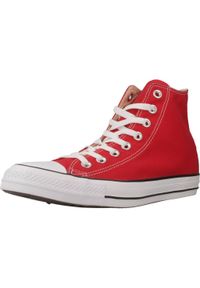 Trampki Converse Chuck Taylor All Star Hi, Dla obu płci. Zapięcie: sznurówki. Kolor: czerwony. Materiał: materiał, tkanina. Szerokość cholewki: normalna. Model: Converse All Star. Sport: turystyka piesza