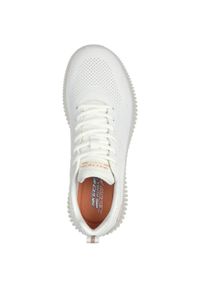 skechers - Buty Skechers Bobs Geo How Marvelous, Kobiety. Kolor: biały. Materiał: skóra ekologiczna, materiał