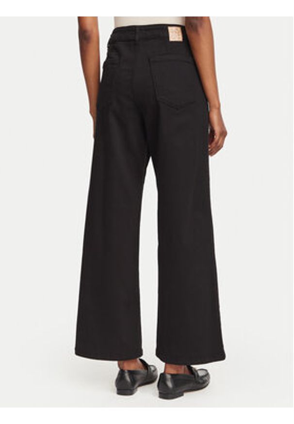 Marella Jeansy Fuxia 2625136061 Czarny Wide Leg. Kolor: czarny
