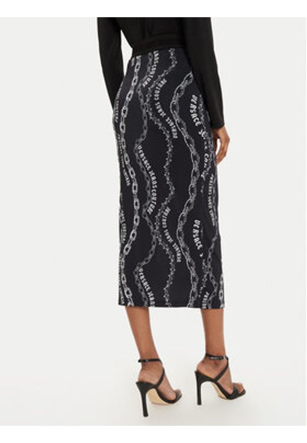 Versace Jeans Couture Spódnica midi 77HAE8B6 Czarny Regular Fit. Kolor: czarny. Materiał: wiskoza