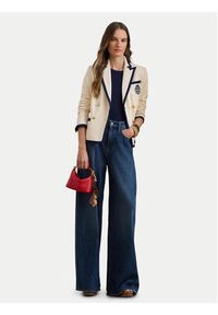 Lauren Ralph Lauren - LAUREN RALPH LAUREN Marynarka 200P09081001 Beżowy Slim Fit. Kolor: beżowy. Materiał: bawełna #2