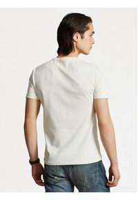 Polo Ralph Lauren T-Shirt 710671438350 Écru Custom Slim Fit. Typ kołnierza: polo. Materiał: bawełna #3