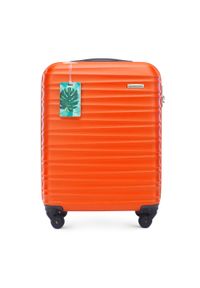 Wittchen - Mała walizka z zawieszką pomarańczowa. Kolor: pomarańczowy. Materiał: guma