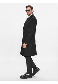 BOSS - Boss Płaszcz wełniany H-Hyde-DB-Peak-234 50502328 Czarny Slim Fit. Kolor: czarny. Materiał: wełna #5