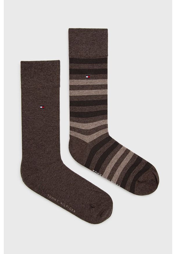 TOMMY HILFIGER - Tommy Hilfiger - Skarpety (2-pack) 472001001. Kolor: brązowy