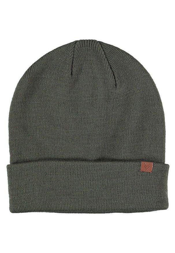 HEAT KEEPER - Czapka beanie męska. Kolor: zielony. Materiał: akryl