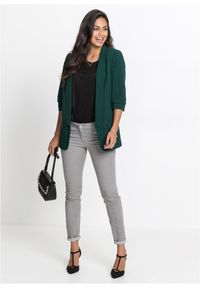 bonprix - Długi żakiet. Kolor: zielony. Długość: długie. Styl: elegancki #2