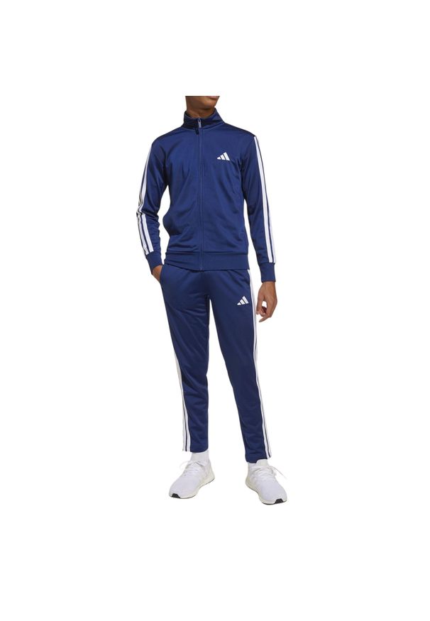 Adidas - Dres Essentials Climacool Rozmiar 13-14 L Niebieski - JL6890. Okazja: na uczelnię. Kolor: niebieski. Materiał: dresówka. Styl: młodzieżowy