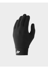 4f - Rękawiczki polarowe Touch Screen uniseks - czarne. Kolor: czarny. Materiał: polar. Sezon: zima. Styl: casual #1