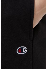 Champion spodnie dresowe kolor czarny gładkie. Kolor: czarny. Materiał: dresówka. Wzór: gładki #3