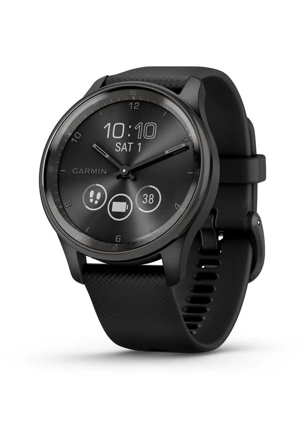 GARMIN - Zegarek sportowy Garmin Vivomove Trend Czarny (010-02665-00). Kolor: czarny. Styl: sportowy