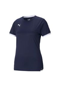 Damska koszulka Puma Team Liga. Kolor: biały, wielokolorowy, niebieski. Sport: piłka nożna
