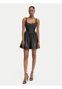 BARDOT - Bardot Sukienka z imitacji skóry Savoy 60114DB Czarny Regular Fit. Kolor: czarny. Materiał: syntetyk #5