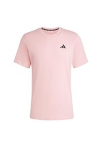 Adidas - Train Essentials Feelready Training Tee. Kolor: różowy, czarny, wielokolorowy. Materiał: materiał