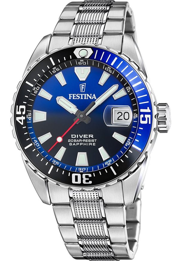 Zegarek Festina Zegarek męski Festina F20669-5 srebrny. Kolor: srebrny