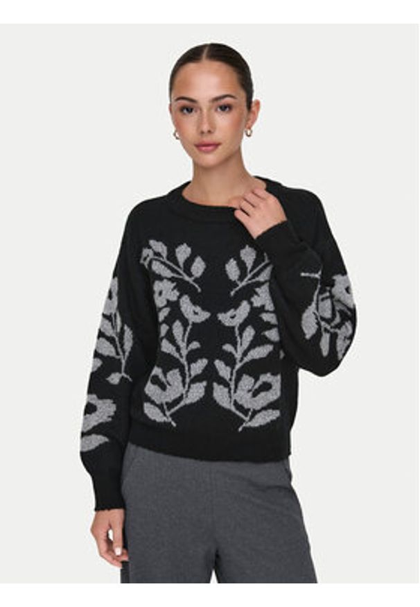 JDY Sweter Helga 15335460 Czarny Regular Fit. Kolor: czarny. Materiał: syntetyk