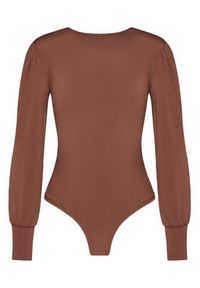 ACCESS FASHION Body 54-2018-324 Brązowy Slim Fit. Kolor: brązowy. Materiał: syntetyk