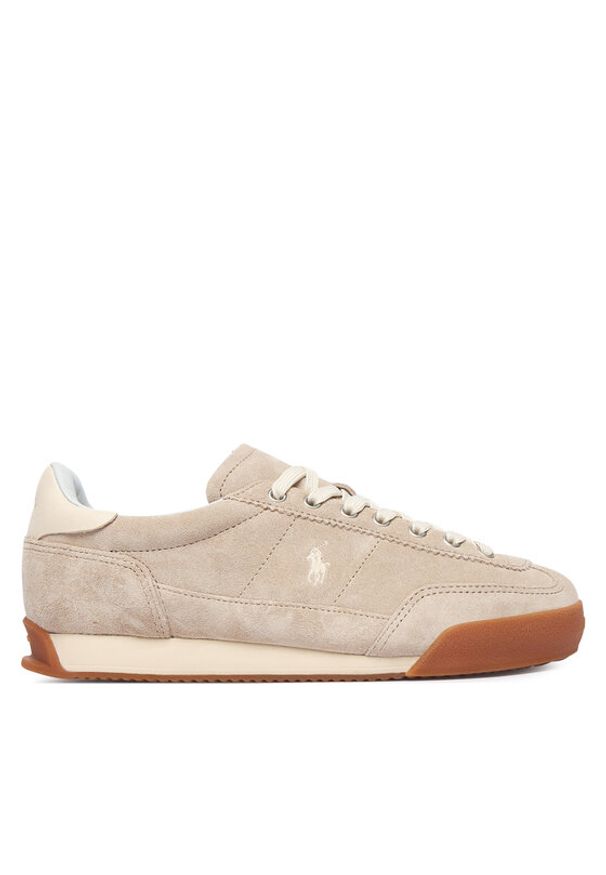 Polo Ralph Lauren Sneakersy 804P18219001 Beżowy. Kolor: beżowy. Materiał: zamsz, skóra
