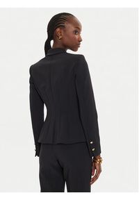 Elisabetta Franchi Marynarka GI-095-46E2-V600 Czarny Slim Fit. Kolor: czarny. Materiał: syntetyk #3