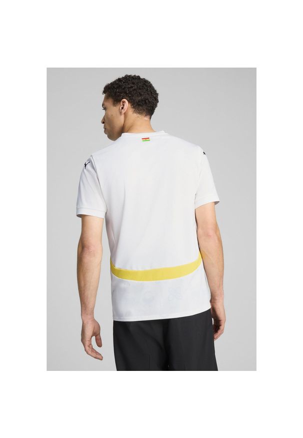 Puma - Męska koszulka domowa Ghana 2025 PUMA White Pelé Yellow. Kolor: żółty, biały, wielokolorowy